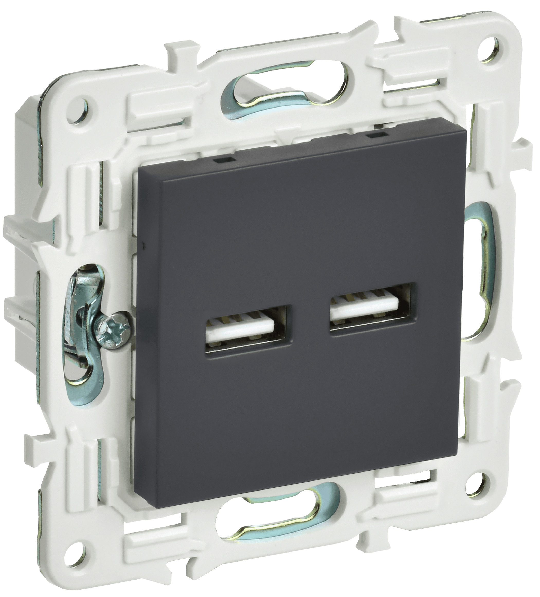 SKANDY Розетка USB A+A 3,1А SK-R15G графит IEK