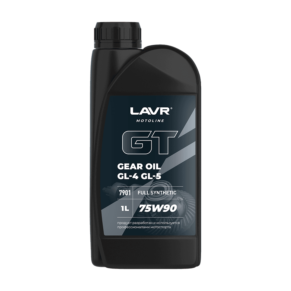 LAVR MOTO Трансмиссионное масло GT GEAR OIL 75W90 GL4/5, 1 л