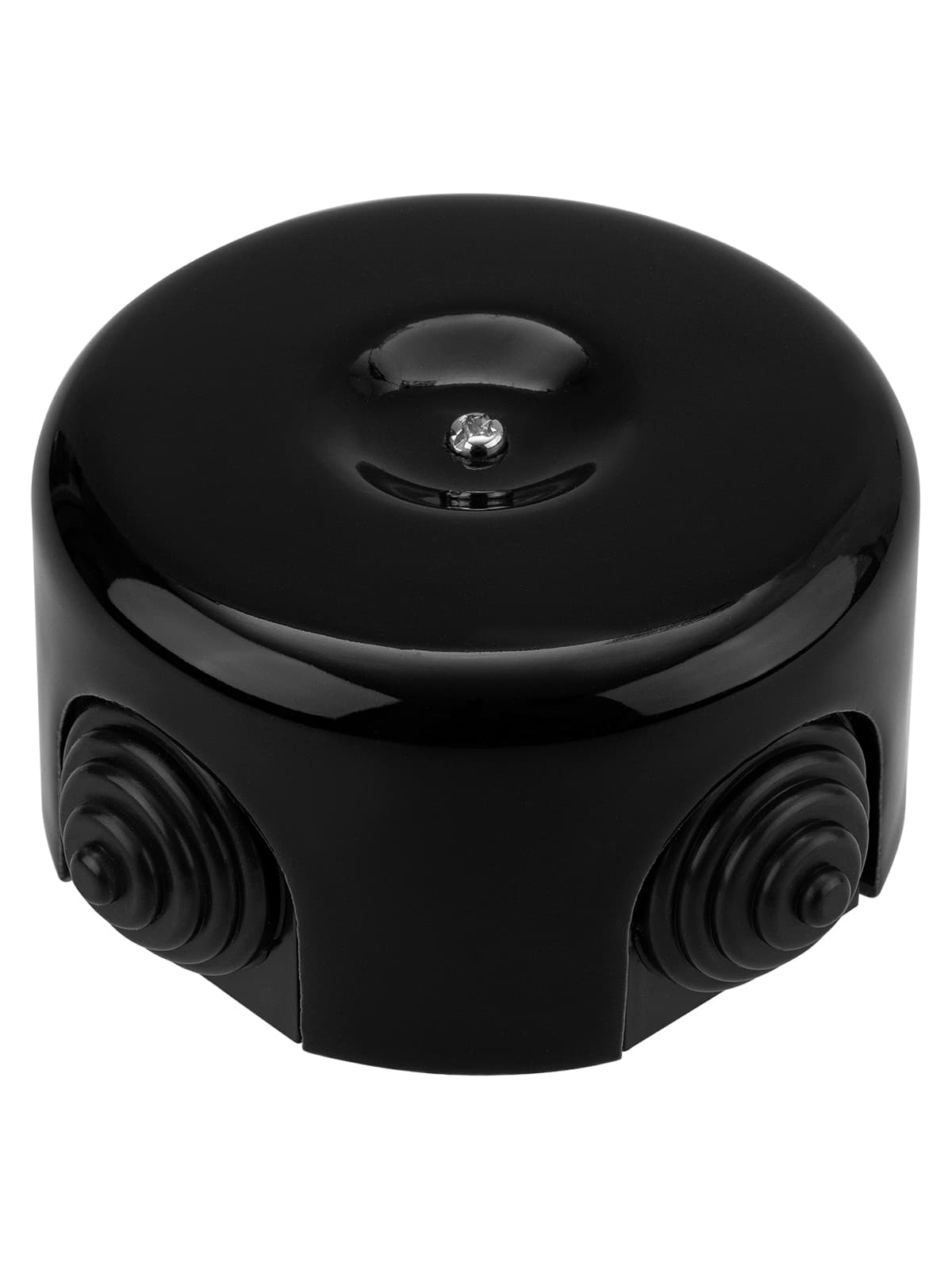 Коробка распаячная фарфоровая D78х45см черная TDM