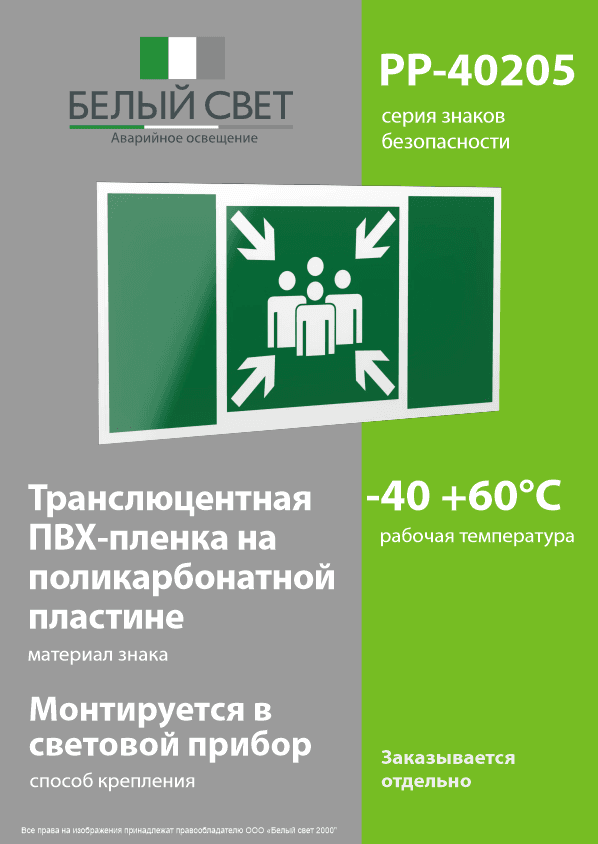 Знак безопасности PP-40205.E21''Пункт (место) сбора''