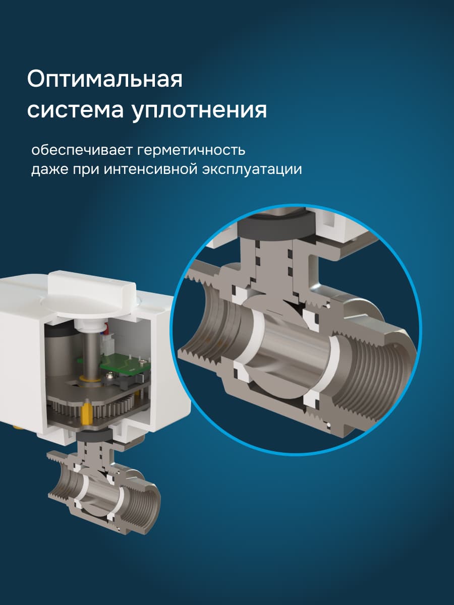 Кран шаровый с электроприводом sp нерж. сталь DN20 (3/4'')