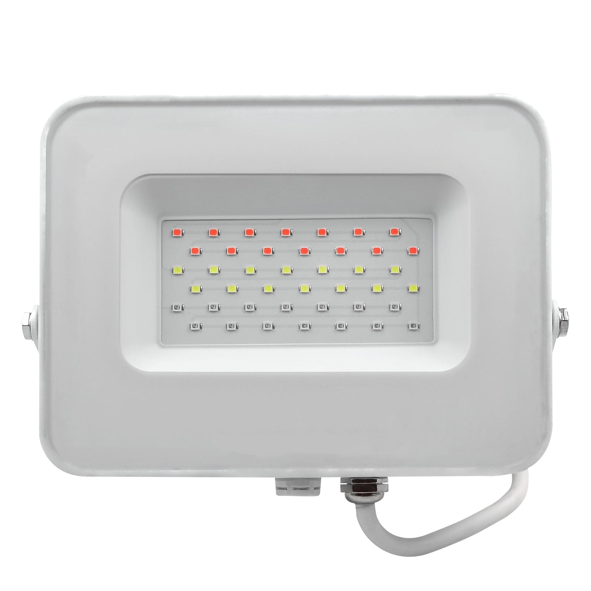 Прожектор светодиодный ДО-30w RGB IP65 белый корпус