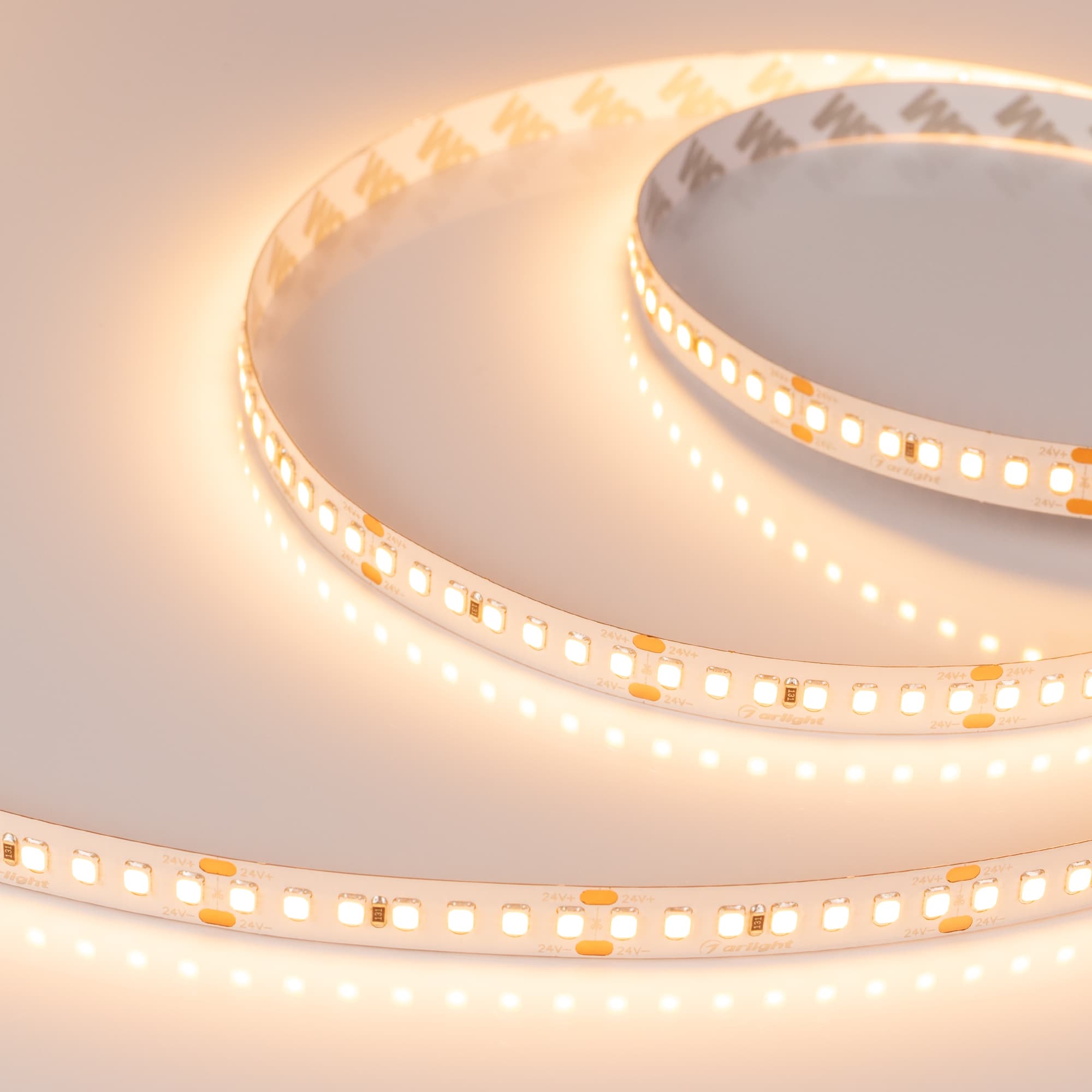 Лента светодиодная 17 Вт/м 24В IP20 3000K 168LED/м RT-A168-10mm SMD 2835 5 м
