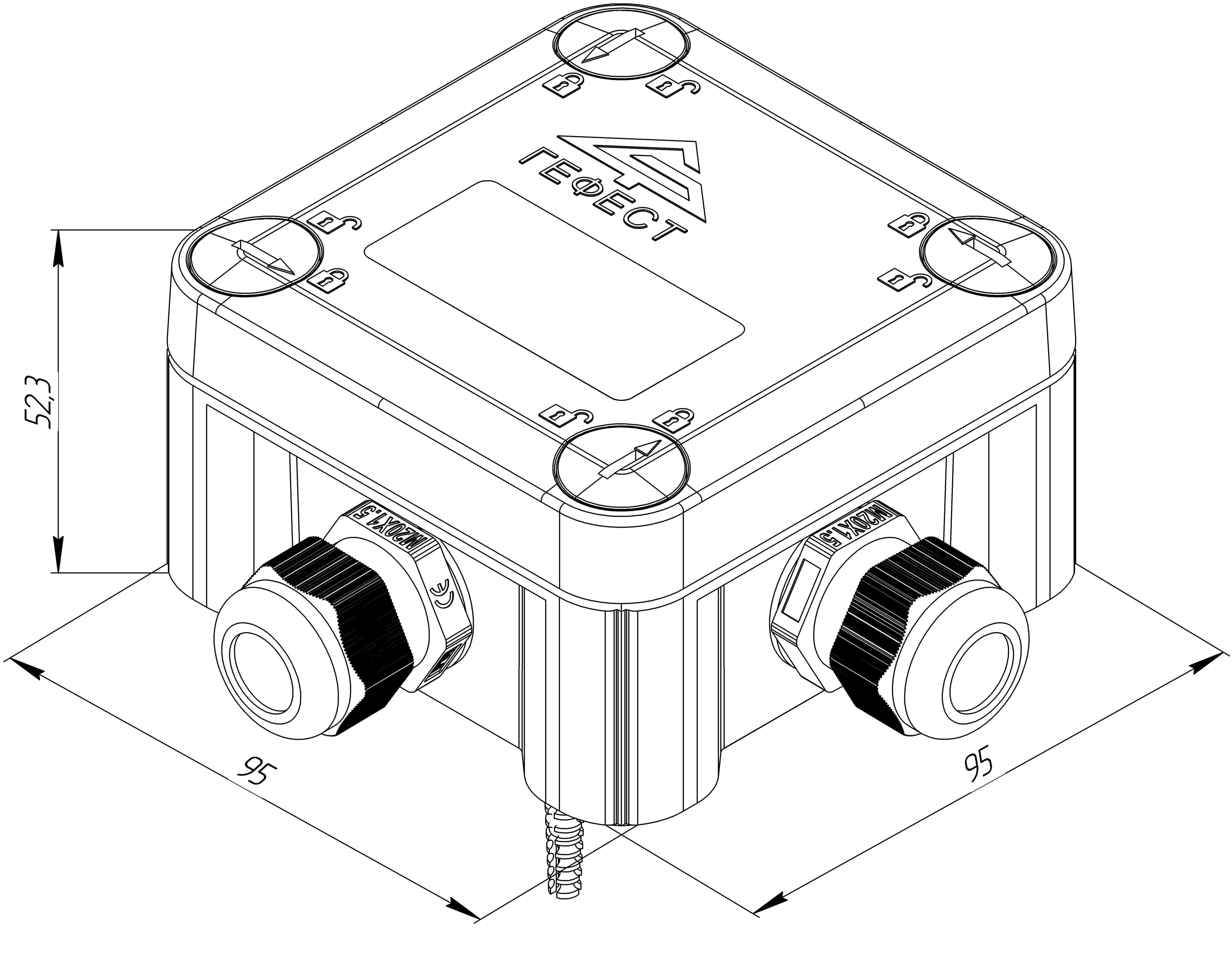 Коробка монтажная КМ-1010(П)-IP66(П6-12)