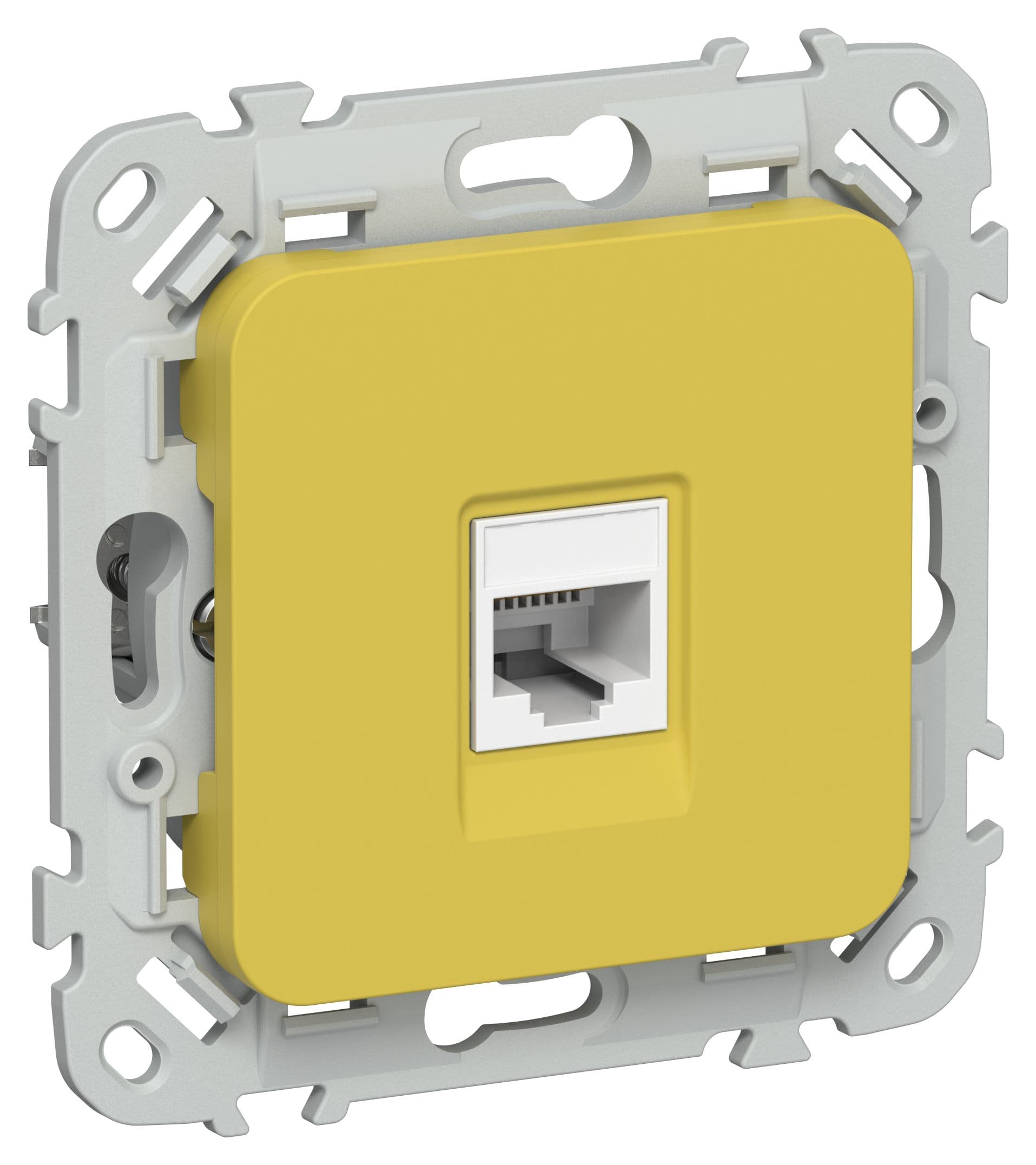 FLITE Розетка компьютерная RJ45 категория 6 UTP РК6-1-0-ФлЖК желтый карри IEK
