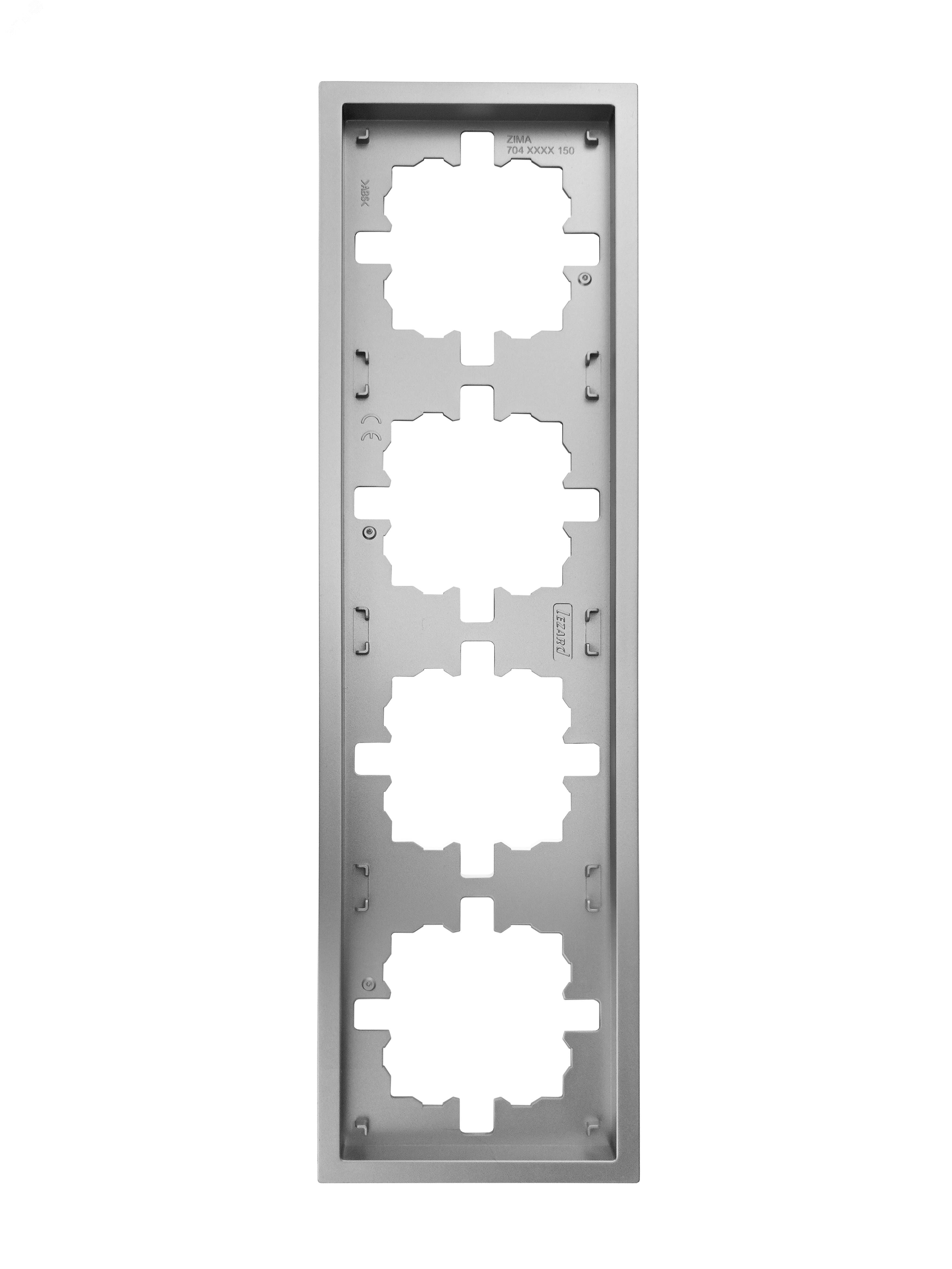 ZIMA Рамка 4-ая универсальная, серый матовый Lezard 704-7400-149