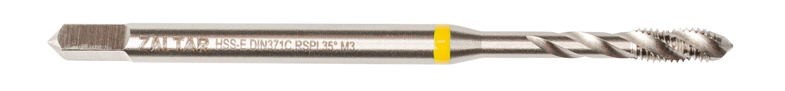 Метчик машинный YELLOW RING HSS-E, DIN 371, 35 градусов RSP, M3 x 0,5