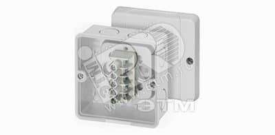 Коробка клеммная 5-полюсная 1.5-4 кв.мм 88х88х53 IP65 серая
