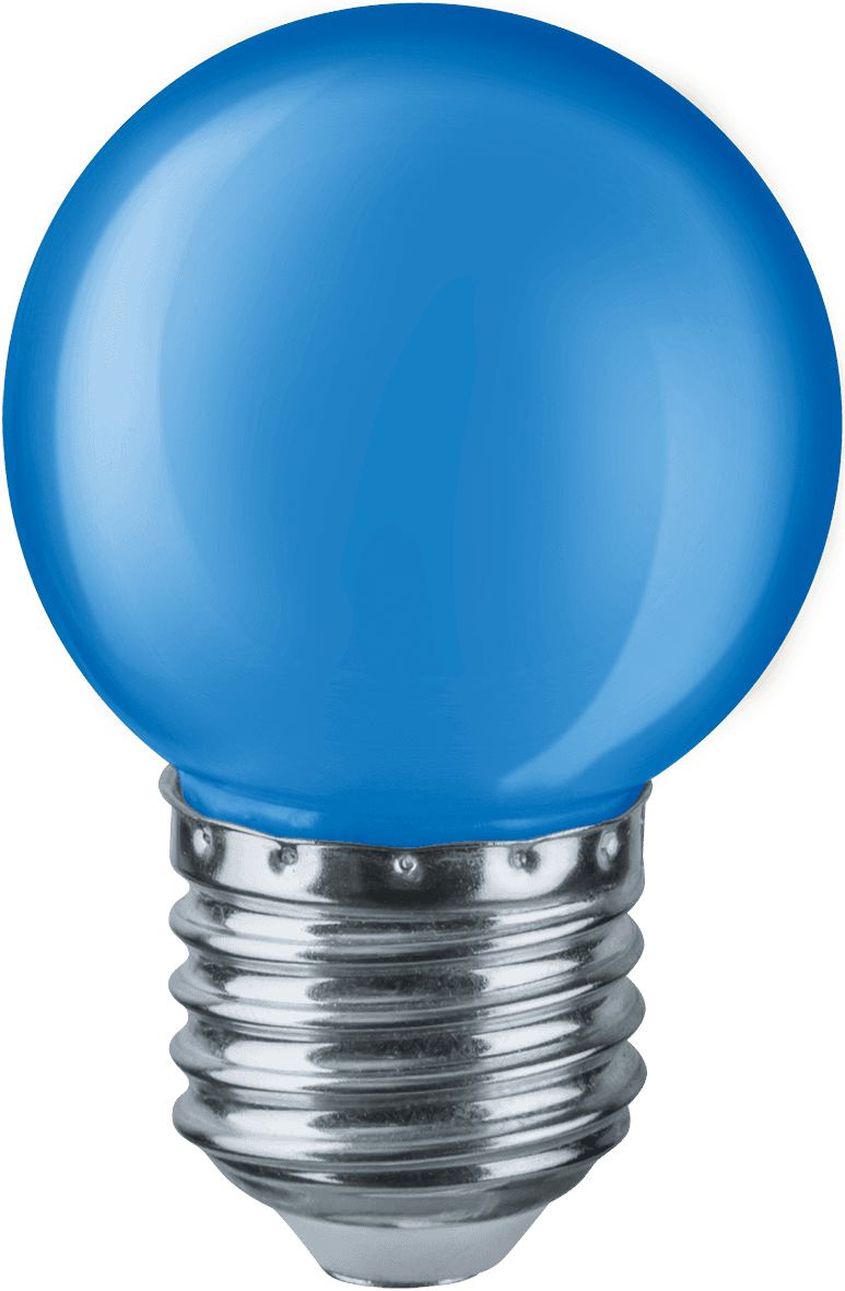 Лампа светодиодная LED 1вт Е27 синий шар