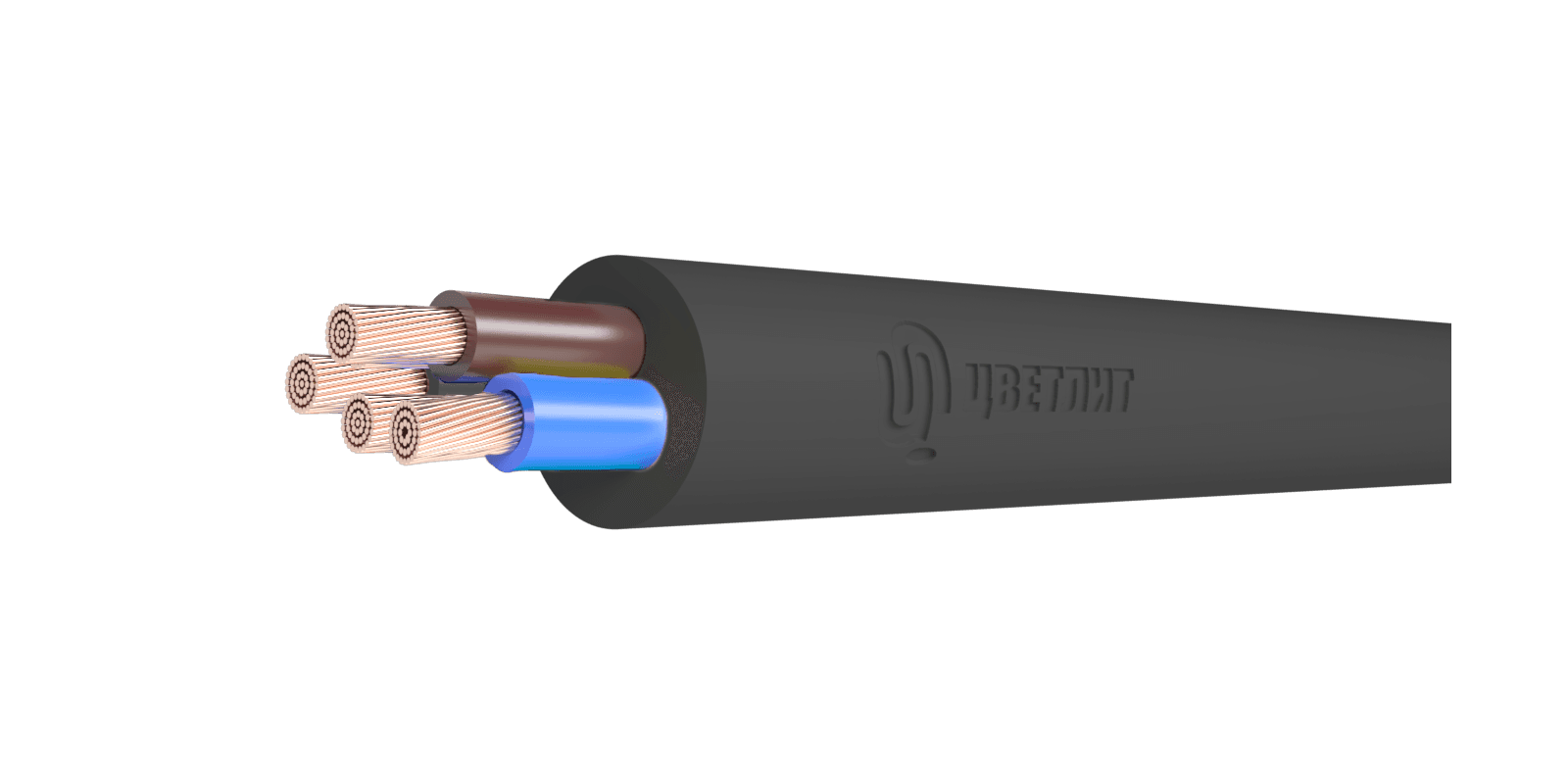 Провод ПВС 4х4 черный ТРТС