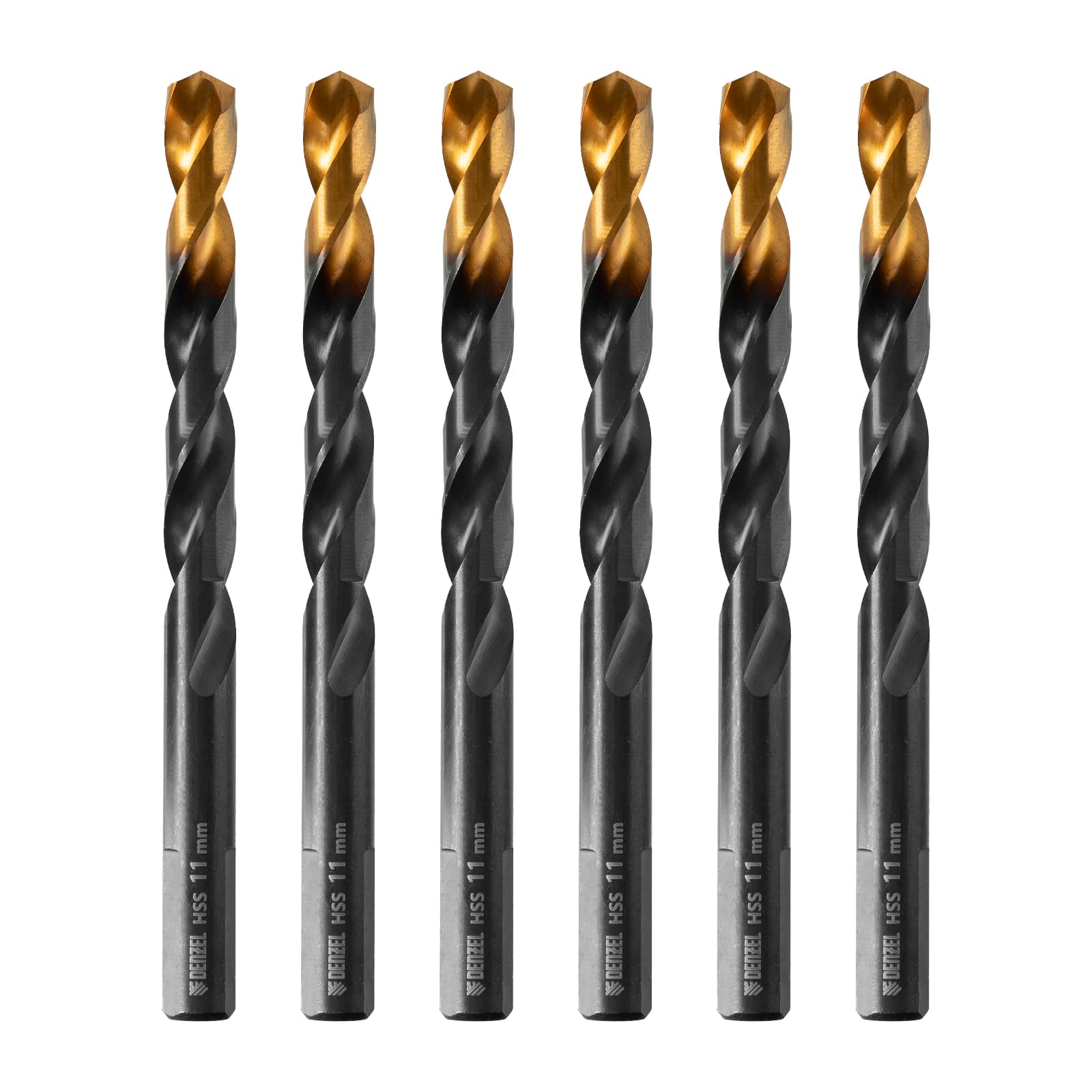 Сверло по металлу, 11 мм, HSS-Tin, Golden Tip, 6 шт.