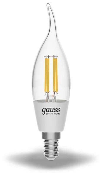 Лампа светодиодная умная филаментная LED 4.5 Вт 495 лм 2700К E14 AC 220В IP20 диммируемая управление по Wi-Fi Smart Home