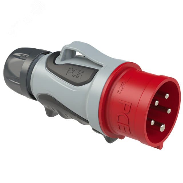 Вилка кабельная фазоинвертор 16A/400V/3P+N+E/IP44/54 GRIP, безвинтовое подключение Вилка-Фазоинвертор кабельный 16A/400V/3P+N+E/IP44/54 GRIP Turbo Twist