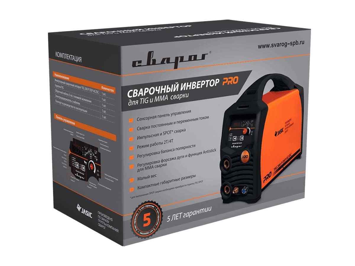 Инвертор сварочный TIG 200 P DSP AC/DC ''PRO''(E201) НАКС РФ