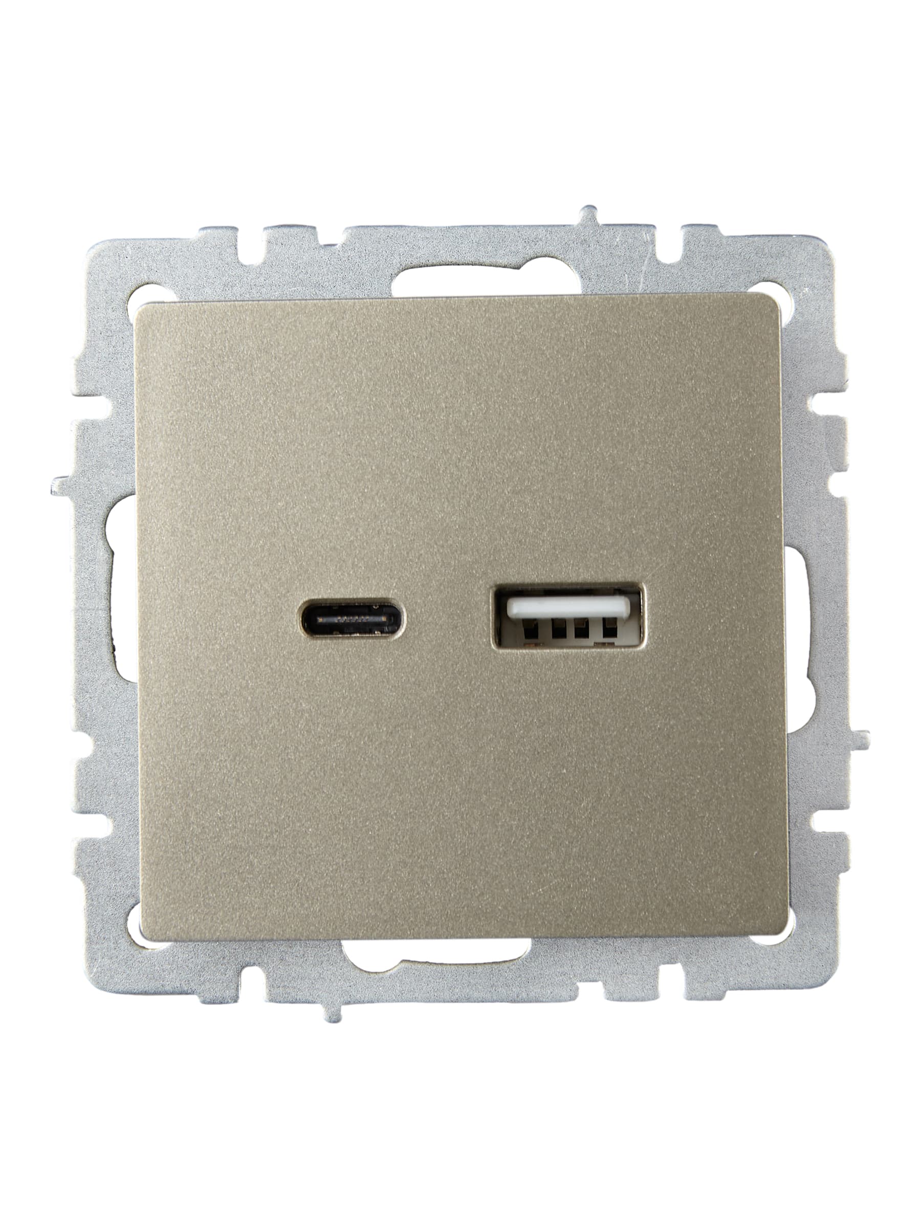 BRITE Розетка USB A+C 18Вт РЮ11-1-БрШ шампань IEK