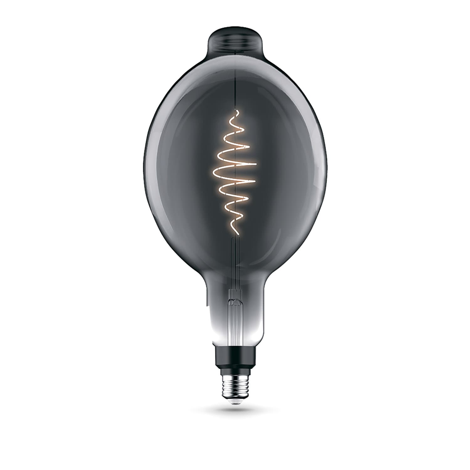 Лампа светодиодная филаментная LED 8.5 Вт 165 лм 1800К BT180 теплый E27 AC 220В серая колба Black Filament