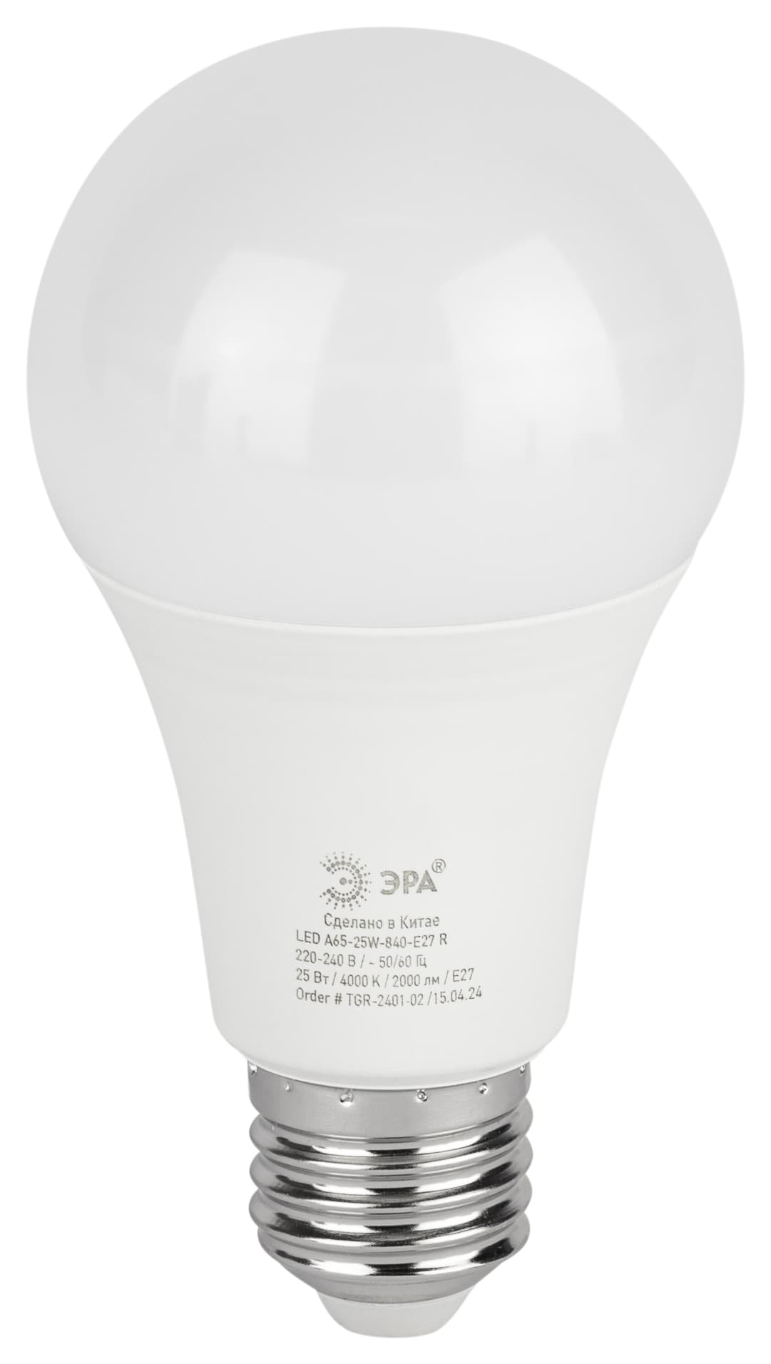 Лампа светодиодная LED 30 Вт 3000Лм 4000К груша нейтральный E27 220-240В LED A65-30W-840-E27 Green Line
