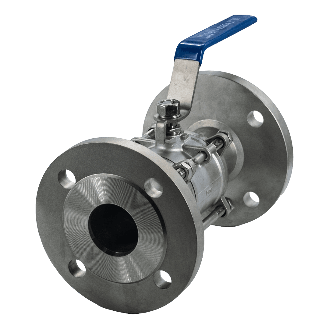 Кран шаровый фланцевый трехсоставной нержавеющий (3PC), AISI304 DN50 (2'), (CF8), PN16