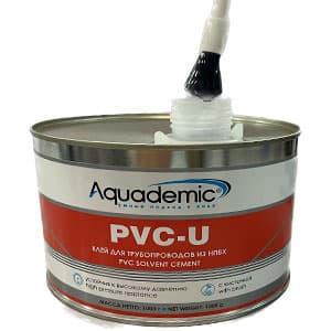 Клей Aquademic PVC-U 1250 мл, жестяная банка с    аппликатором