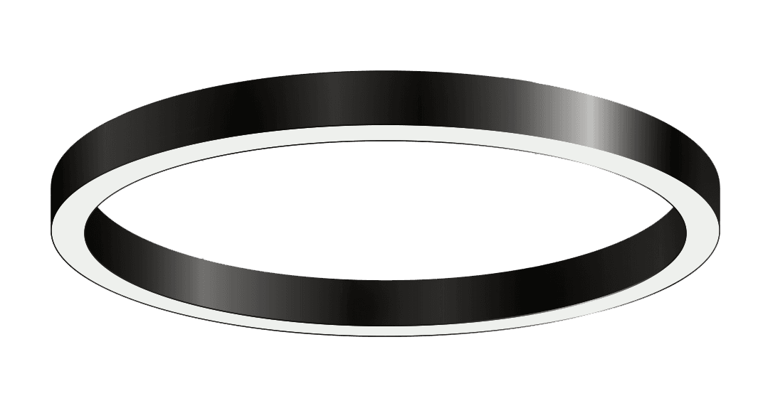 Светильник светодиодный CSVT HOLE-RING 113 1500х80 CRI90 3000К opal-sand IP40/IP20 черный подвесной