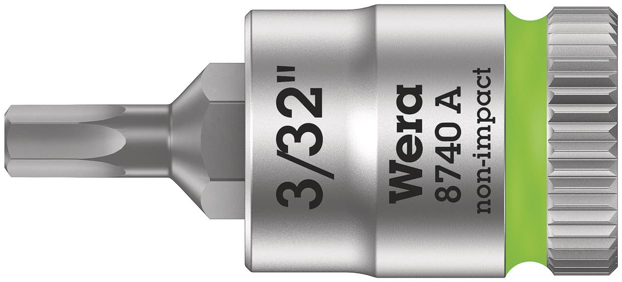 Головка торцевая 8740 A Hex-Plus Zyklop со вставкой под внутренний шестигранник DR 1/4 3/32X28 мм