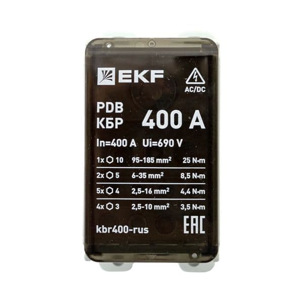 Клеммный блок распределительный КБР 400A EKF