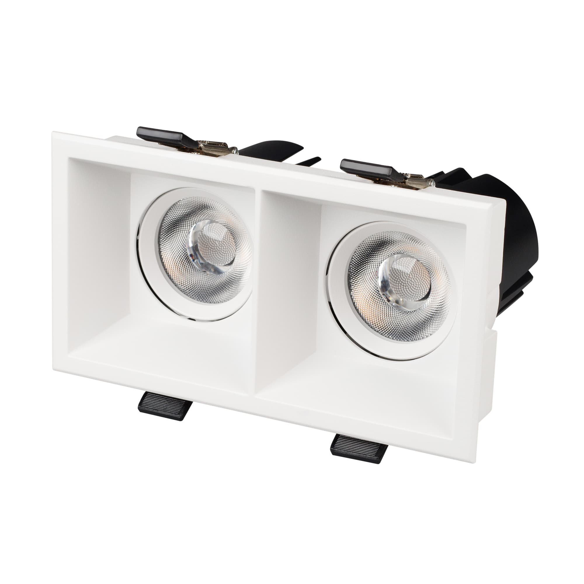 Светильник MS-FLOW-BUILT-S157x85-2x12W Warm3000, WH, 38 deg, 230V, IP20, металл, 5 лет