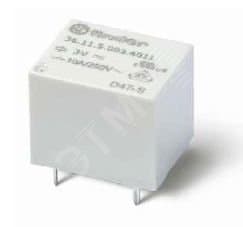 Реле электромеханическое миниатюрное, монтаж на печатную плату, формат 'кубик сахара', 1CO 10A, Контакты AgSnO2, катушка 3В DС, влагозащита RTIII