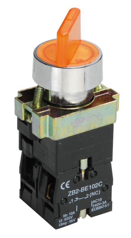 Переключатель LAY5-BK2565 2 позиции желтый