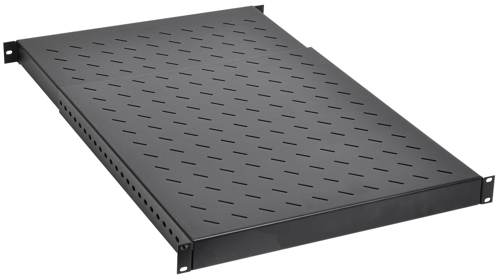 Полка стационарная 19'' 1U рег. 150кг 500-900мм чер. РФ''