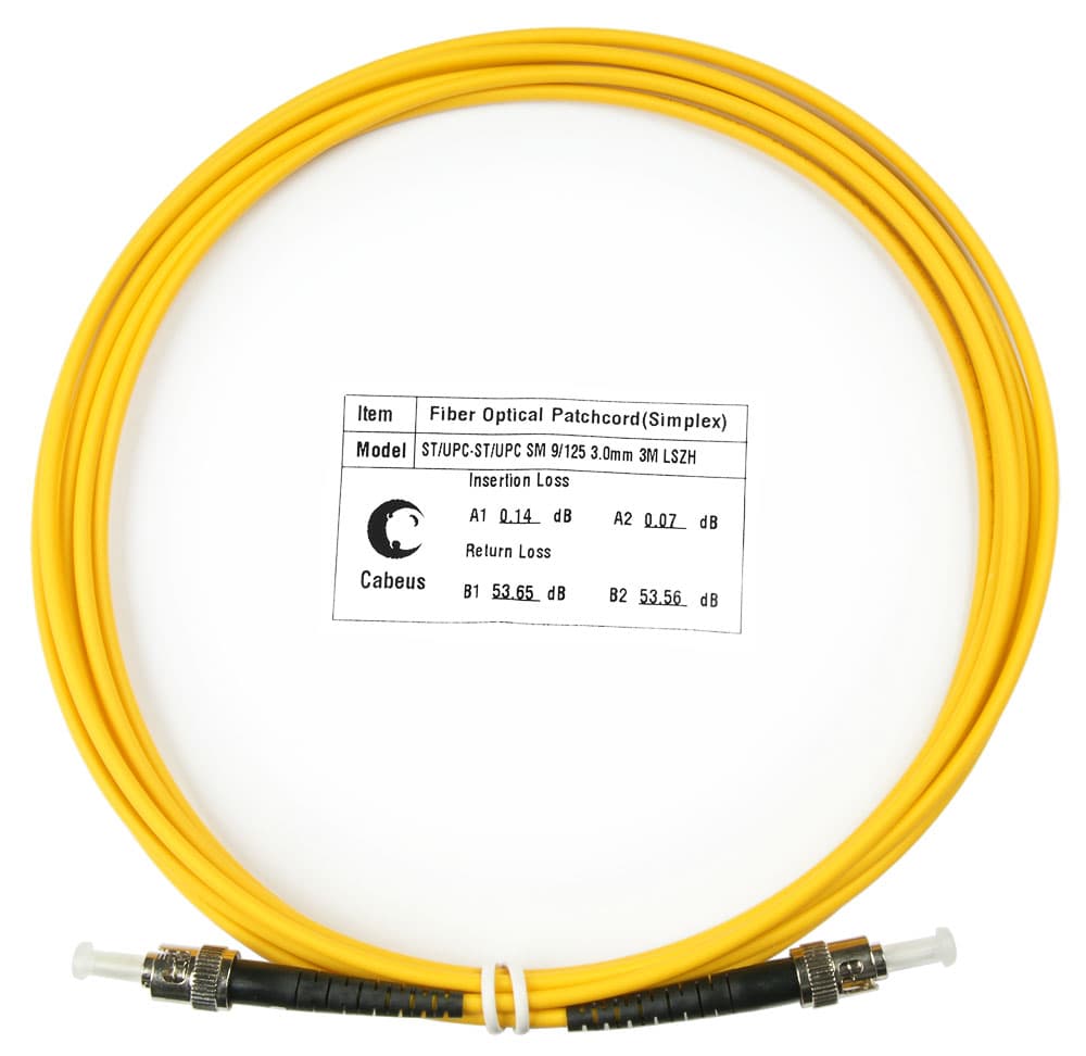 Патч-корд оптический simplex 3м ST-ST 9/125 sm LSZH
