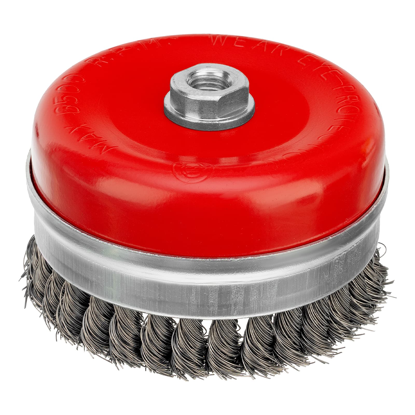 Щетка для УШМ Heavy Duty, 125 мм, М14, Чашка, крученая проволока 0,5 мм