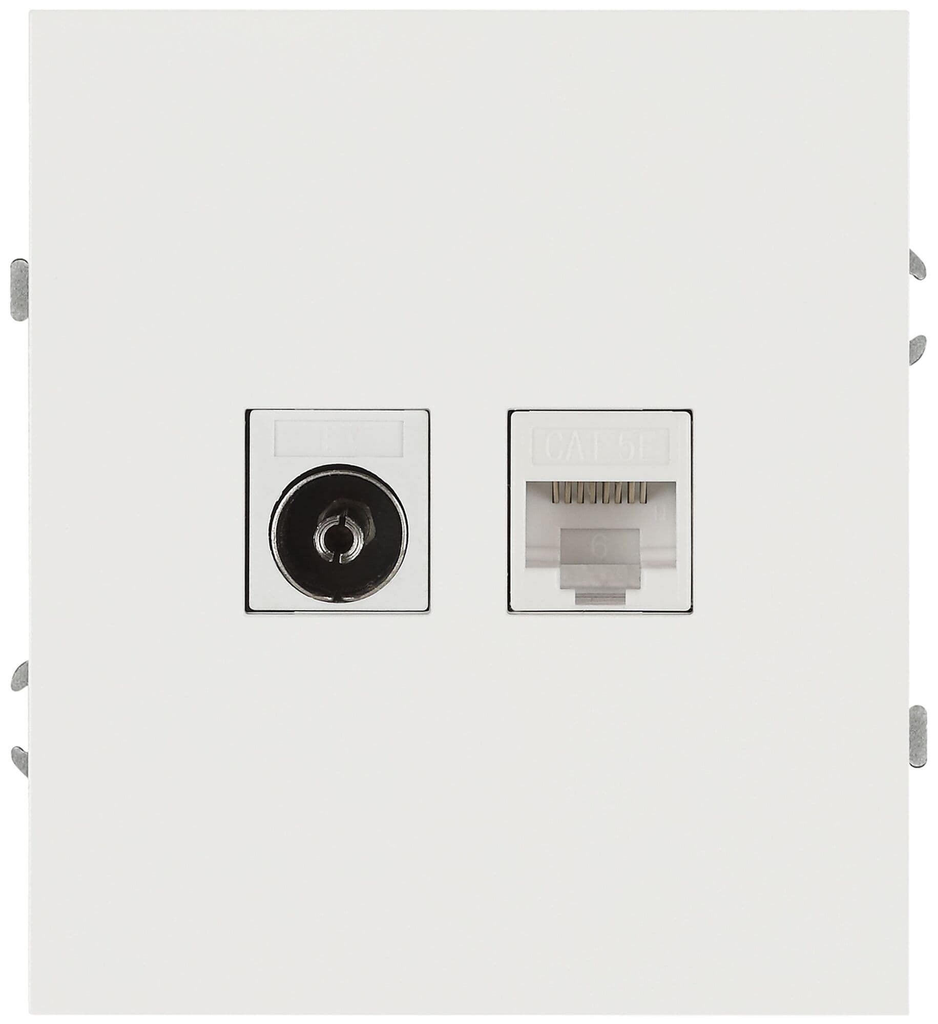 Розетка скрытого монтажа в рамку комбинированная RJ45+TV белый матовый 16-3110-08 Arktik
