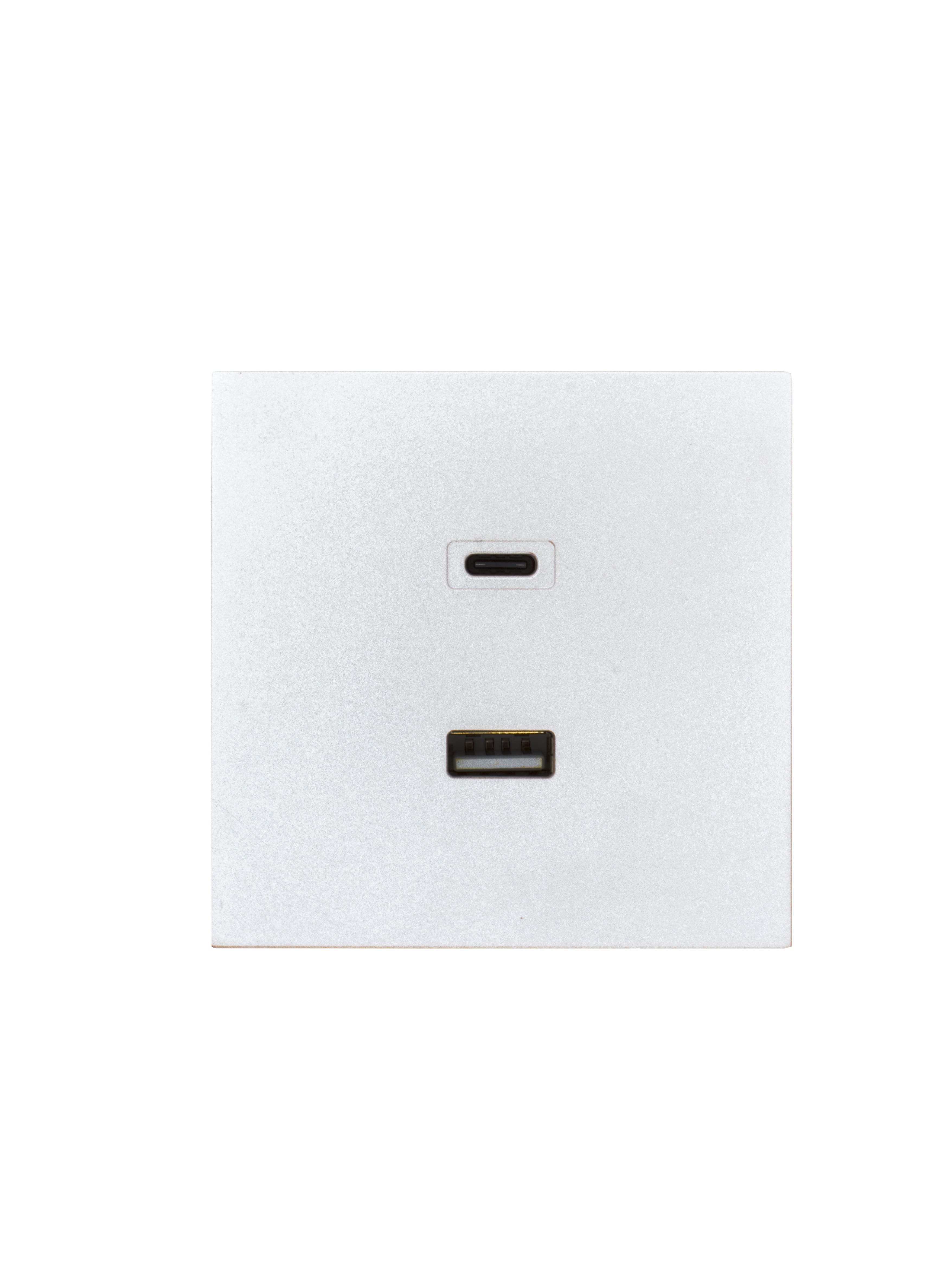 ZIMA Розетка TC+ USB, механизм, белая искра матовая