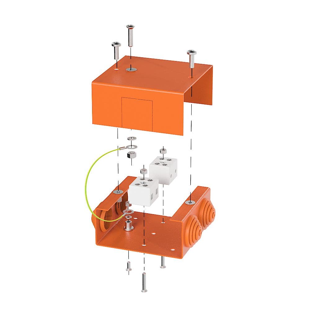 Коробка металлическая огнестойкая 70-0240-FR6.0-4 Е15-Е120 80х80х35