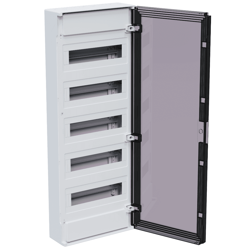 Щит ЩРН-п-60 пластиковый распред. OptiBox Pro 60-NKR-IP40 60м. навесной с пласт. черной прозрач. дверцей  IP40