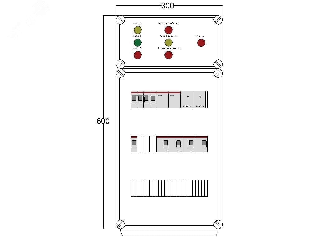 Щит управления электрообогревом DEVIBOX FHR 2x4400 D330 (в комплекте с терморегулятором и датчиком температуры)