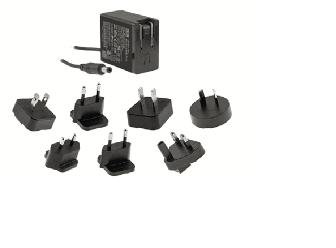 AC-DC адаптер настен., медицин., пром. 18Вт, вход 80...264B AC 47...63 Гц, 113...370B DC, выход 9B/2A, 48x28x55мм, -30...+70°С, сертиф.2xMOPP/ CCC /BSMI/ PSE, оснащен универсальным разъёмом для 5-ти типов сменных вилкок АС, выходной разъем 11, диам. 5.5х2.1мм