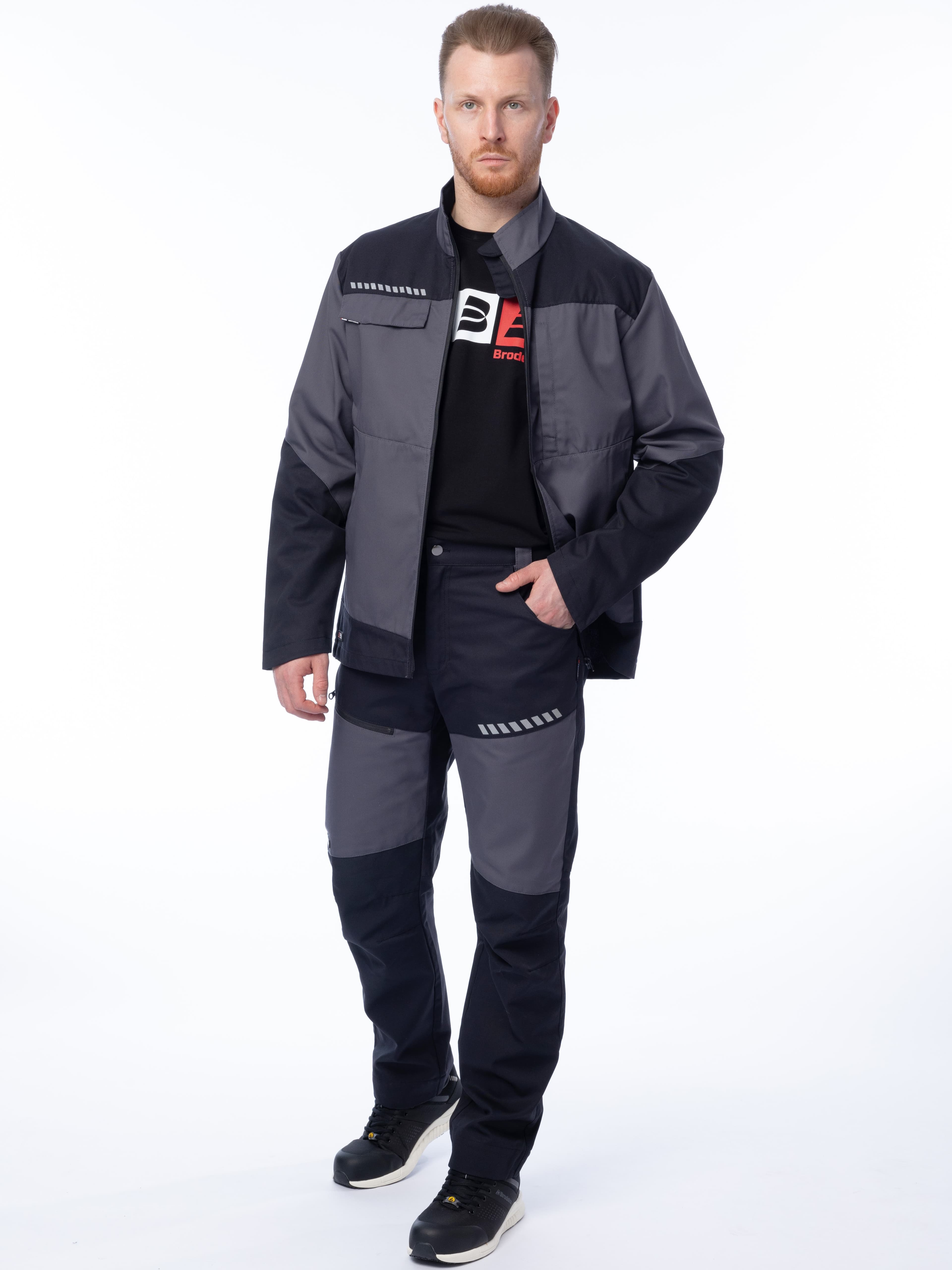 Куртка Brodeks KS234, серый/черный (S)