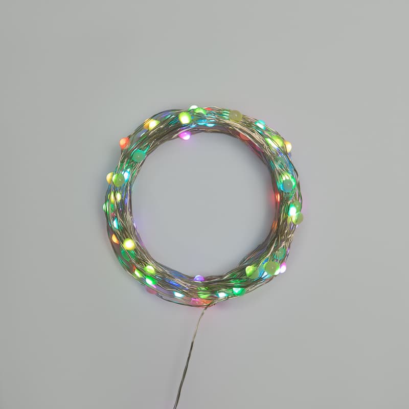 Гирлянда Роса 10 м 100LED RGB IP44 на батарейках 3хАА с пультом