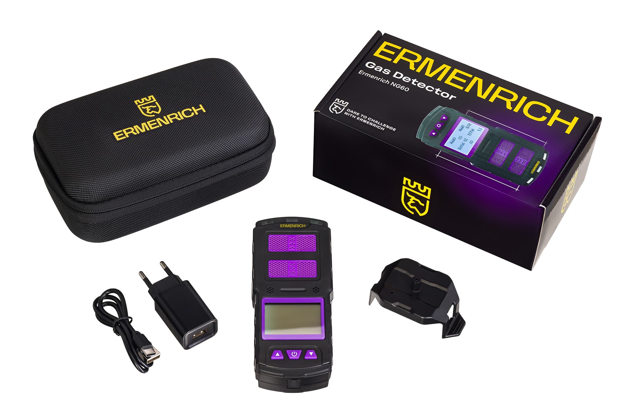 Детектор газа Ermenrich NG60, фиолетовый