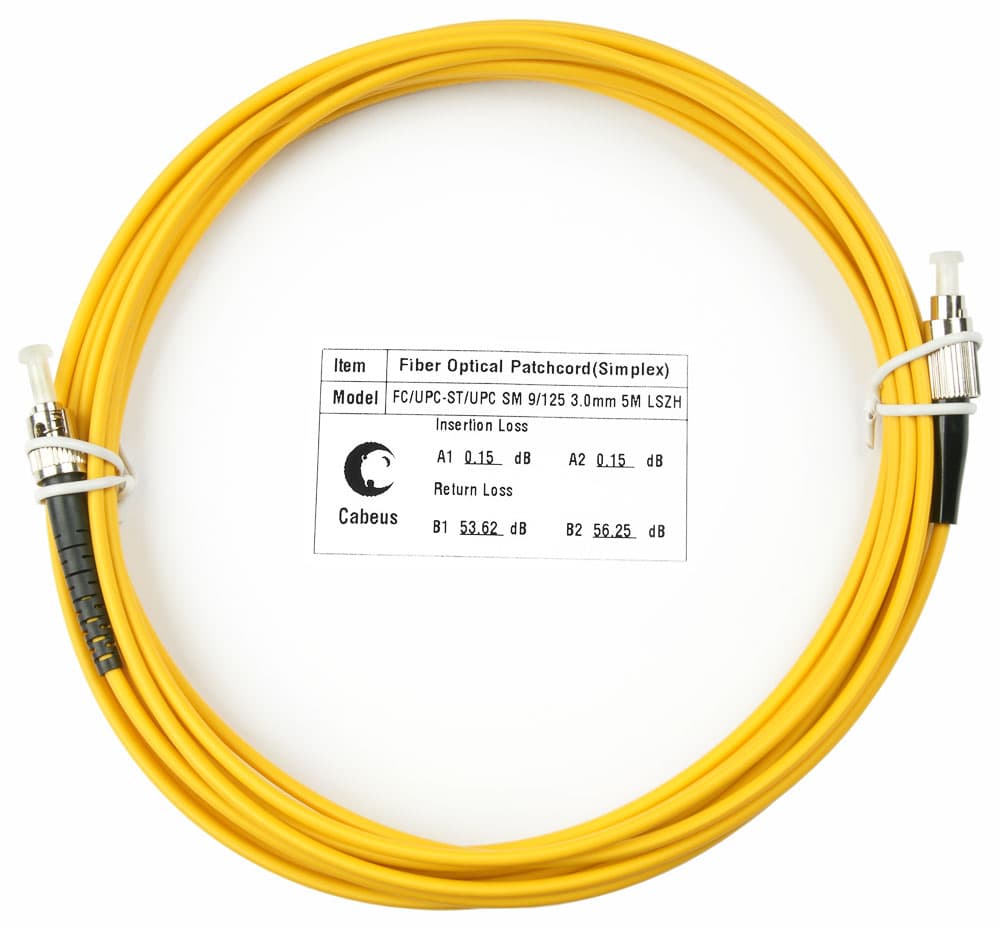 Патч-корд оптический simplex 15м FC-ST 9/125 sm LSZH