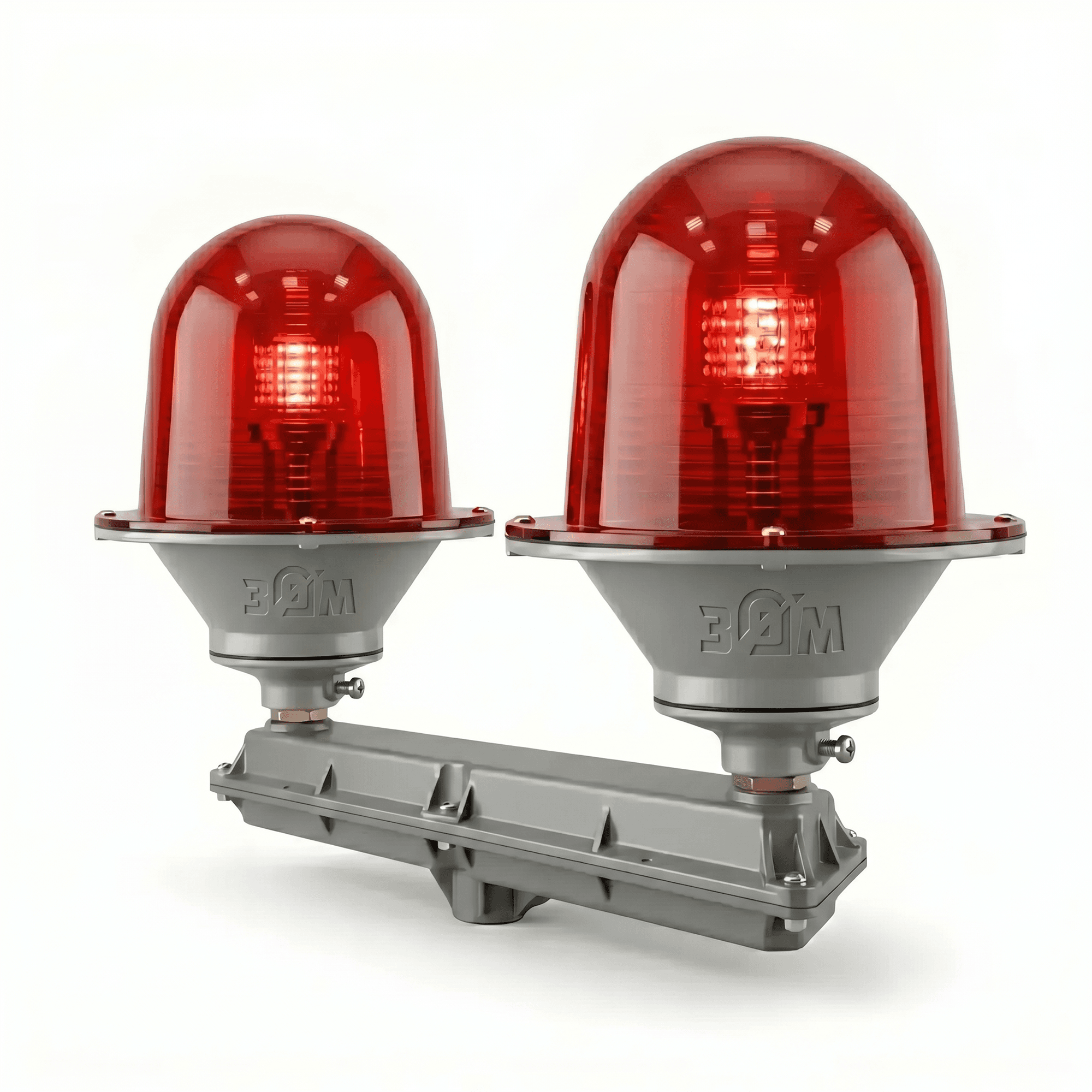 Заградительный огонь малой интенсивности сдвоенный 2*ЗОМ-48LED-АВ >32.5cd ICAO type B 30-265V AC/DC IP65