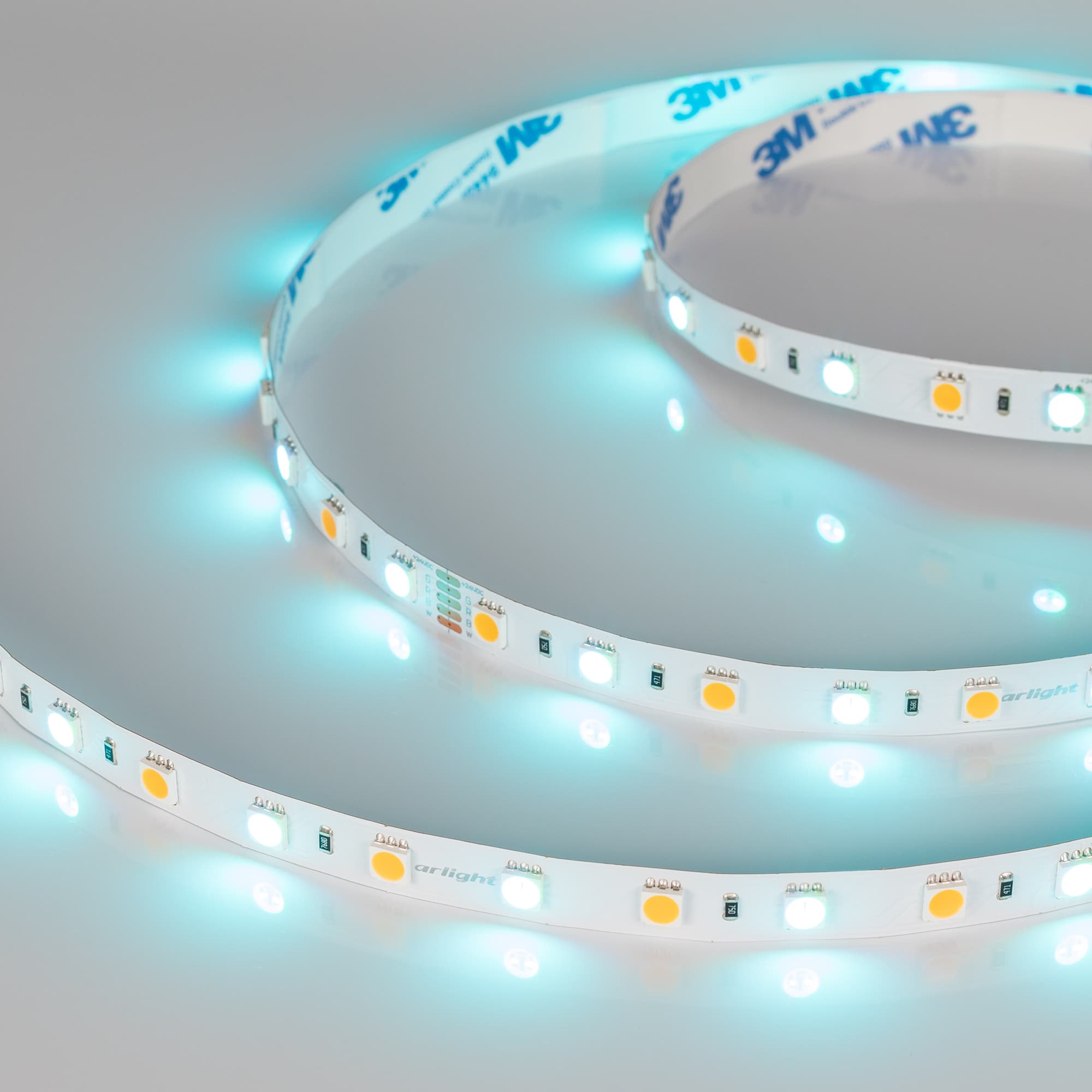 Лента светодиодная 14,4Вт/м 24В RGBW-Warm IP20 60LED/м RT-B60-10mm SMD 5060 5м, открытый