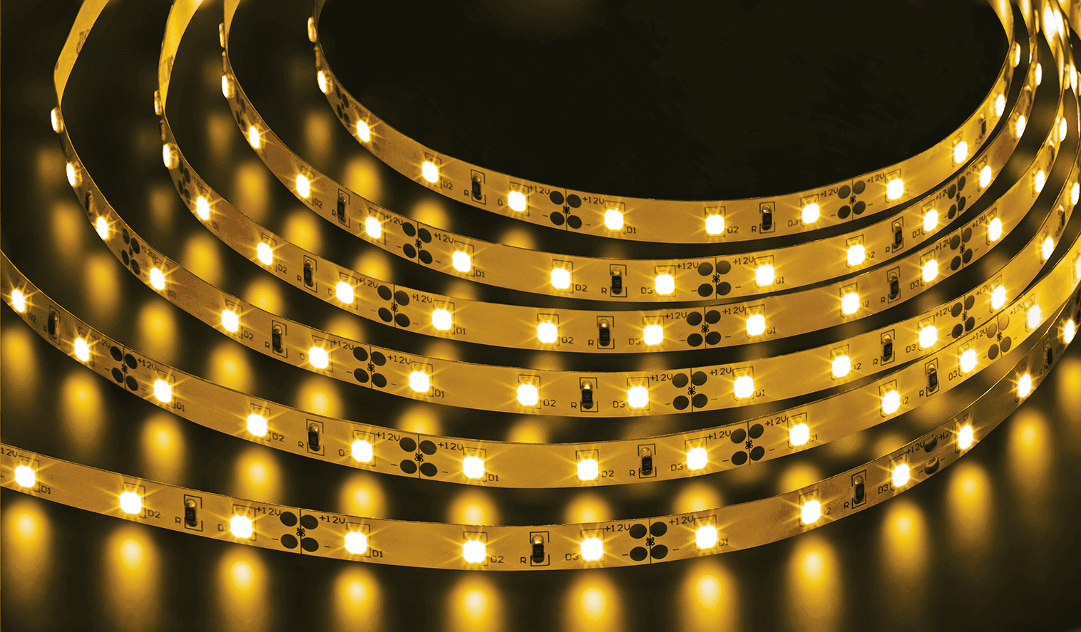 Лента светодиодная 4.8Вт/м 12В желтый IP20 60LED/м NLS-3528 5м