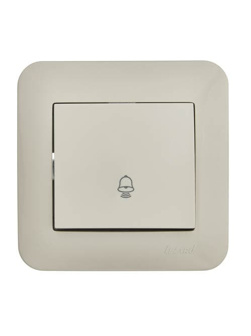 ASTI Кнопка звонка, 10 А, крем Lezard 7081-0303-103