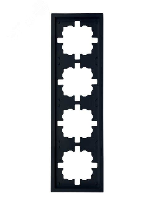 ZIMA Рамка 4-ая универсальная, черный бархат Lezard 704-4200-149