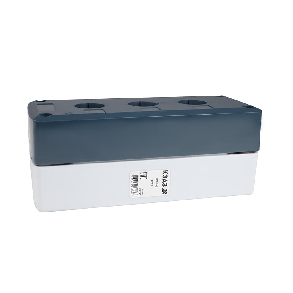 Корпус кнопочного поста КП-103 серый 3 отв. IP40