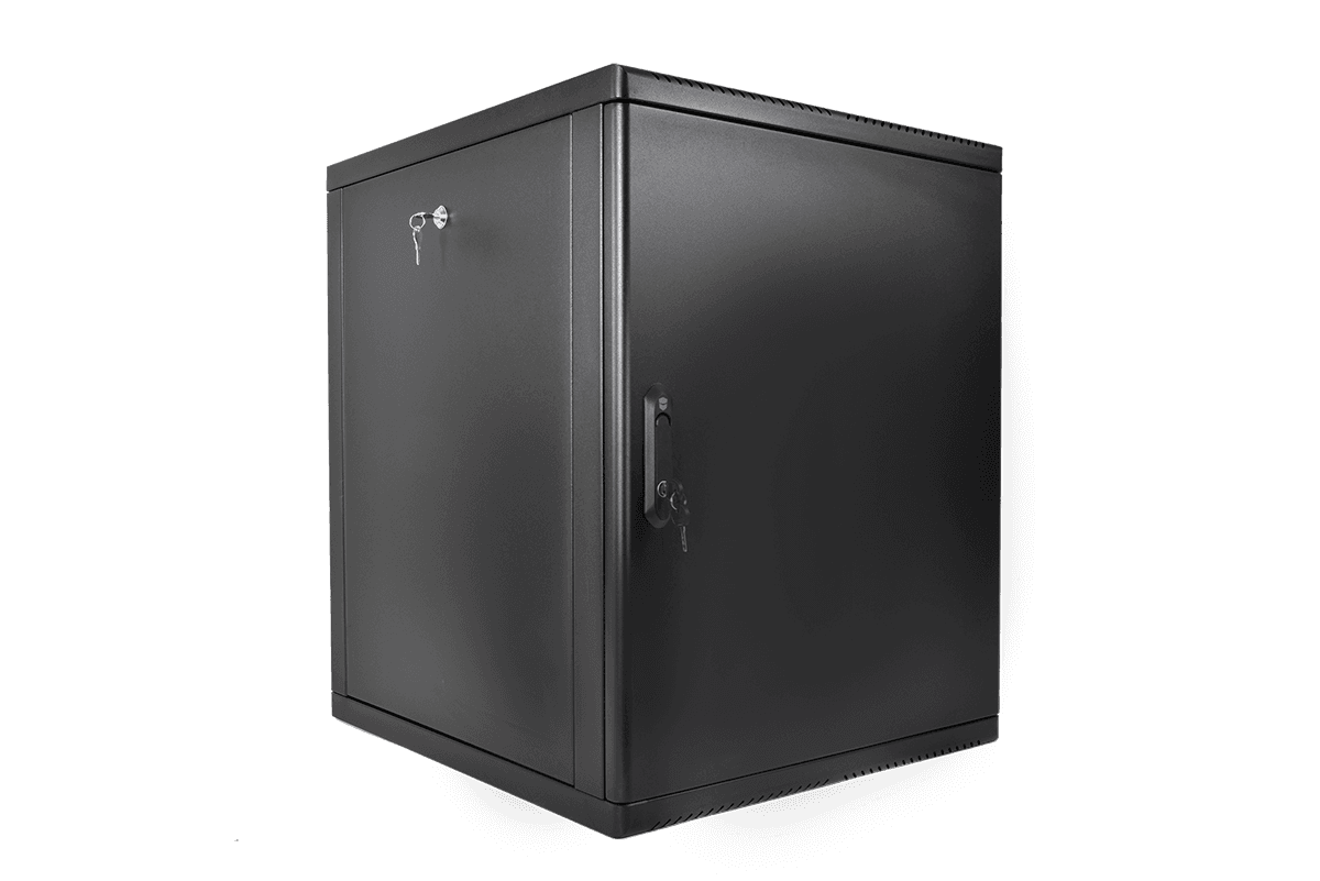 Шкаф 19'' телеком навесной разборный 15U (600 х 520) съемные стенки, дверь металл, чёрный