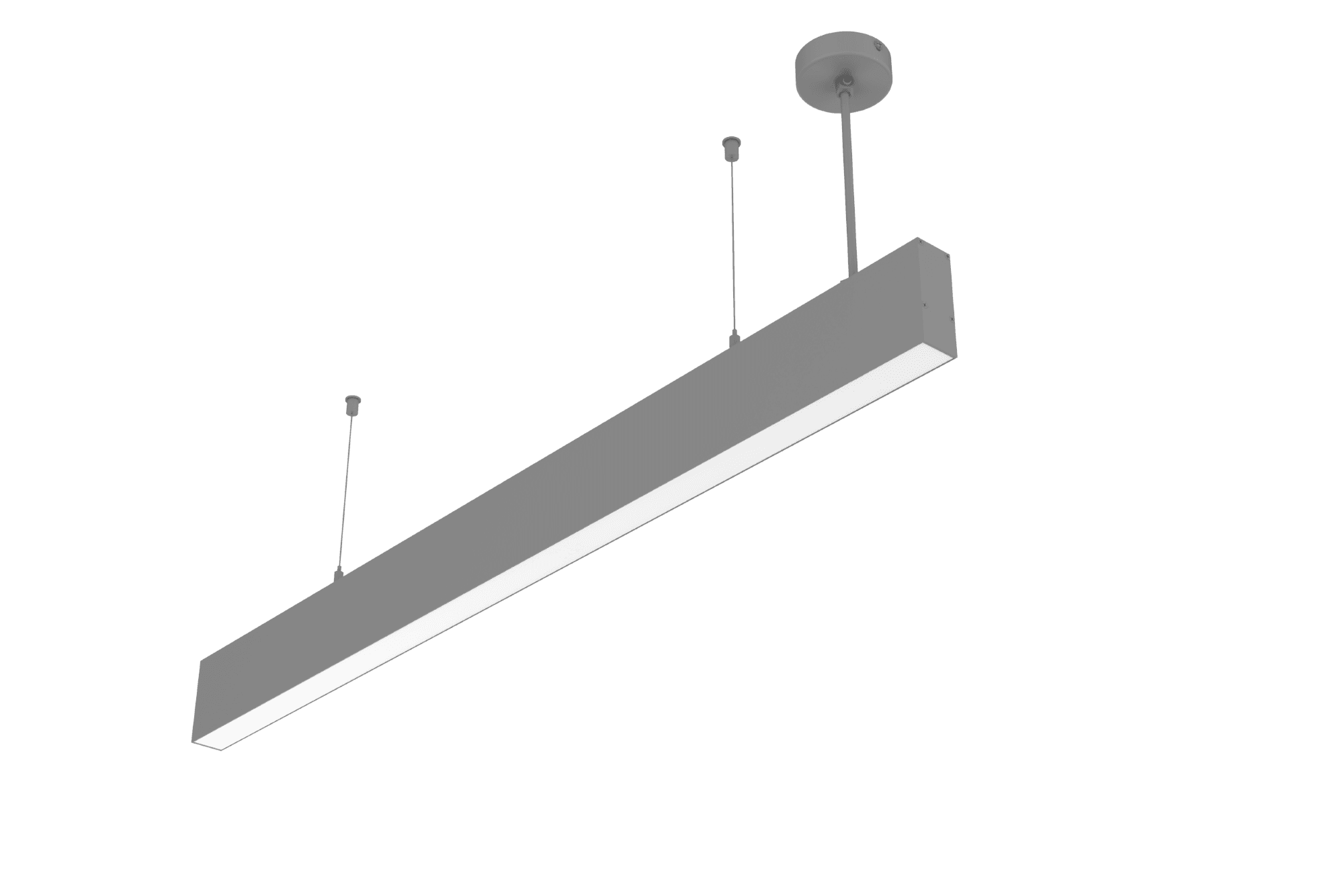 Светильник светодиодный Angusta High 1009x35x90 мм подвесной 35 Вт Tunable White 3000-6500 K IP40 RAL7045 серый муар с рассеивателем опал диммируемый по протоколу DALI